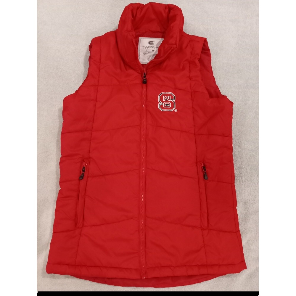 Mens Colosseum Athletics NC State Wolfpack 100% Nylon Red Vest M